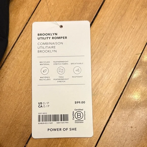 Athleta Sleeveless Black Romper - Picture 2 of 5